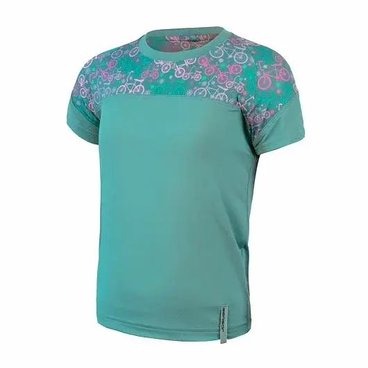 Sensor T-shirt technique manches courtes enfant Sensor Coolmax Impress mint/purple bikes