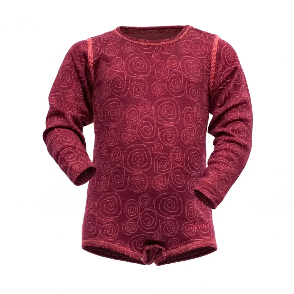 Body en Merino enfant Devold Breeze Baby Body Beetroot