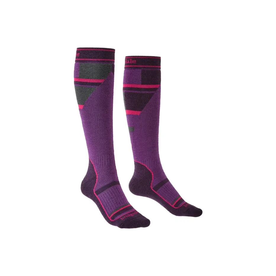 Chaussettes enfant Bridgedale Ski Mountain Junior purple/grey/070