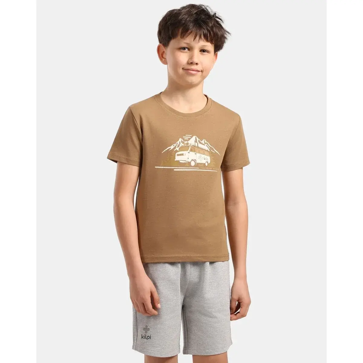 T-shirt enfant Kilpi ALBION-JB marron