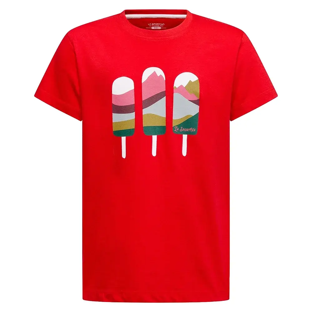La Sportiva T-shirt enfant La Sportiva ICY MOUNTAINS Kids mountain red