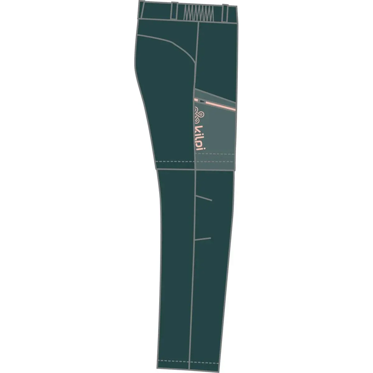 Kilpi Pantalon outdoor fille Kilpi Hosio-JG vert foncé