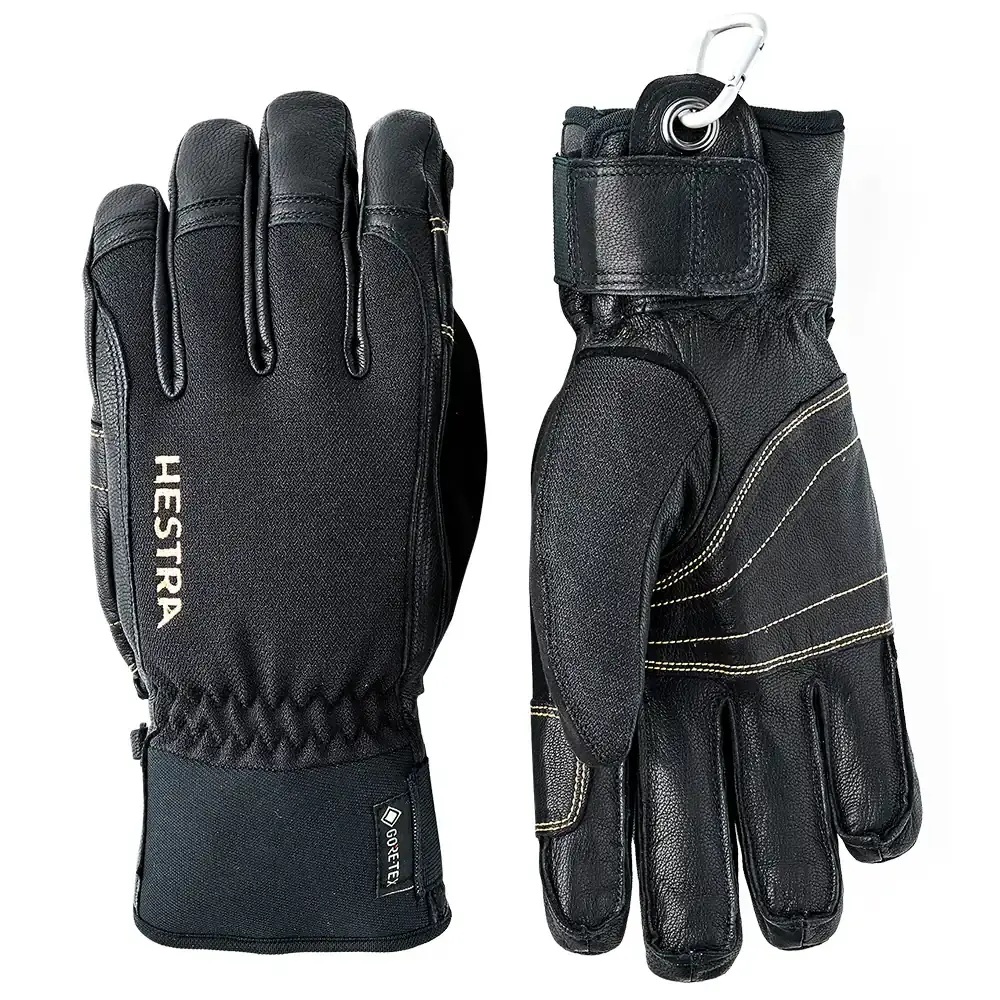 Gants homme Hestra Army Leather GORE-TEX® Short Svart/Svart