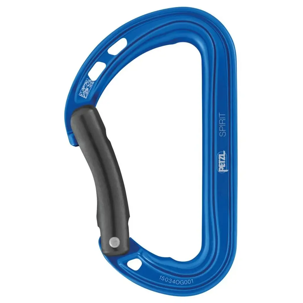 Mousqueton universel Petzl Spirit Bent Gate Blue