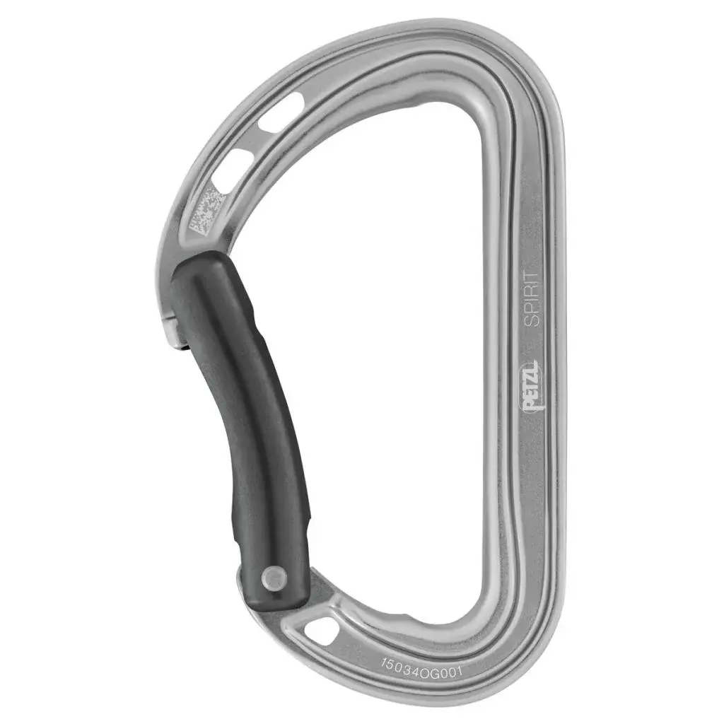 Mousqueton universel Petzl Spirit Bent Gate Gray