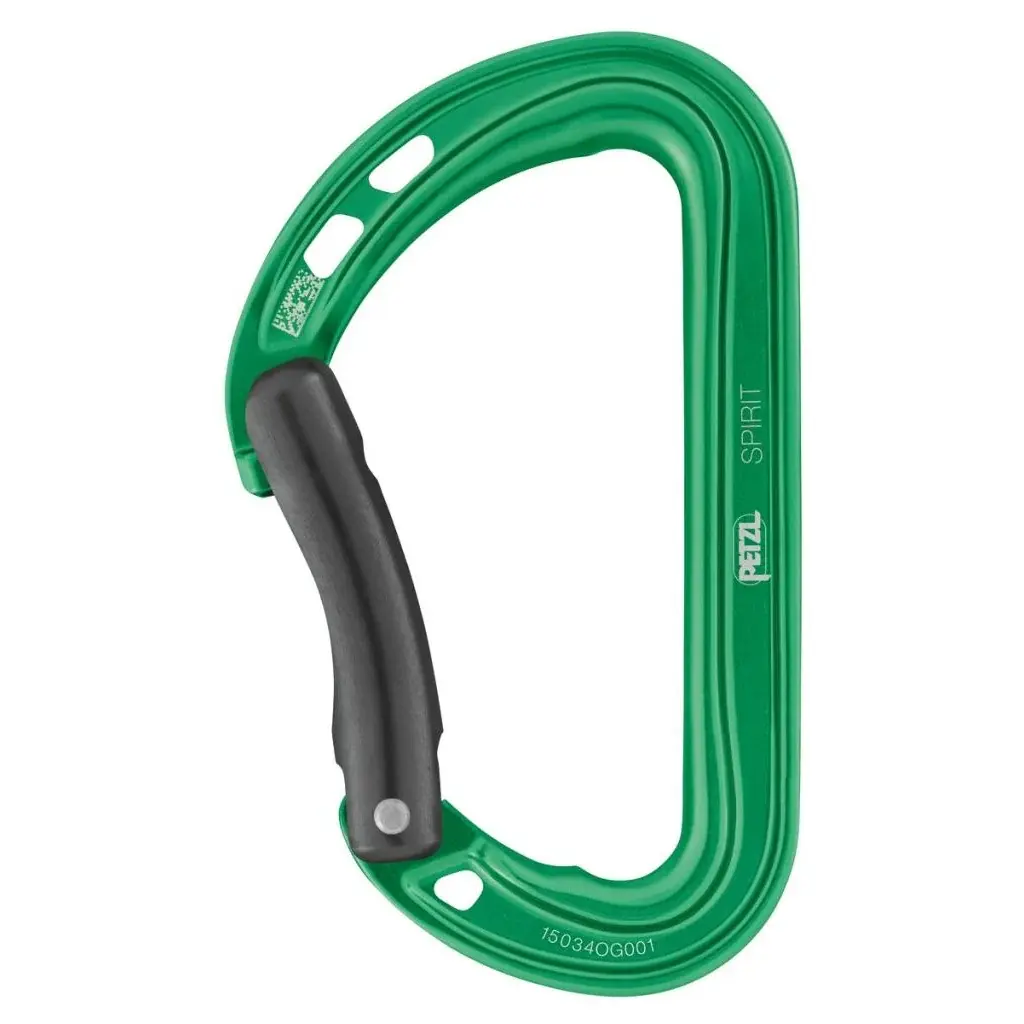 Mousqueton universel Petzl Spirit Bent Gate Green