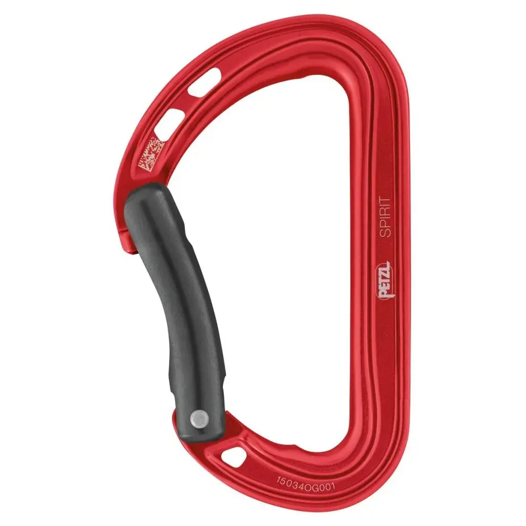 Mousqueton universel Petzl Spirit Bent Gate Red