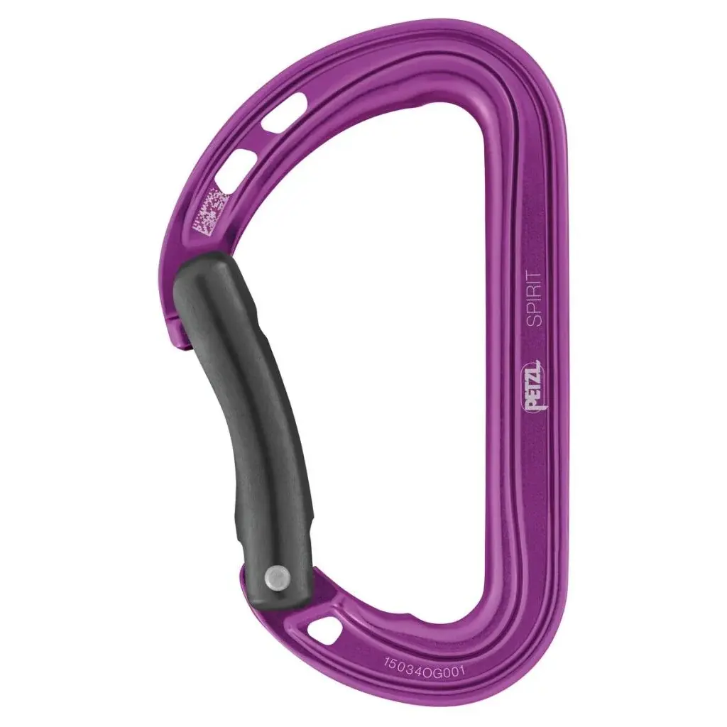 Mousqueton universel Petzl Spirit Bent Gate Violet