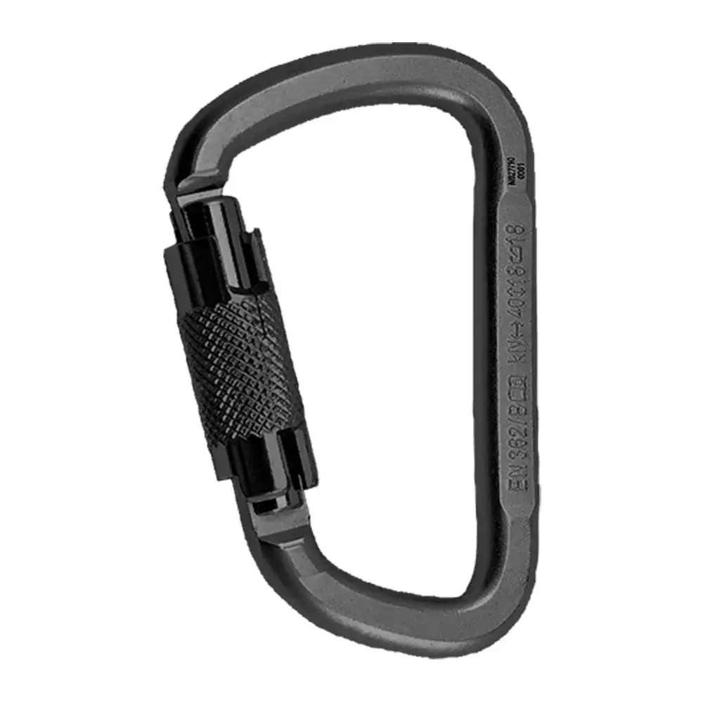Mousqueton en acier Rock Empire D KL-2T noir one size