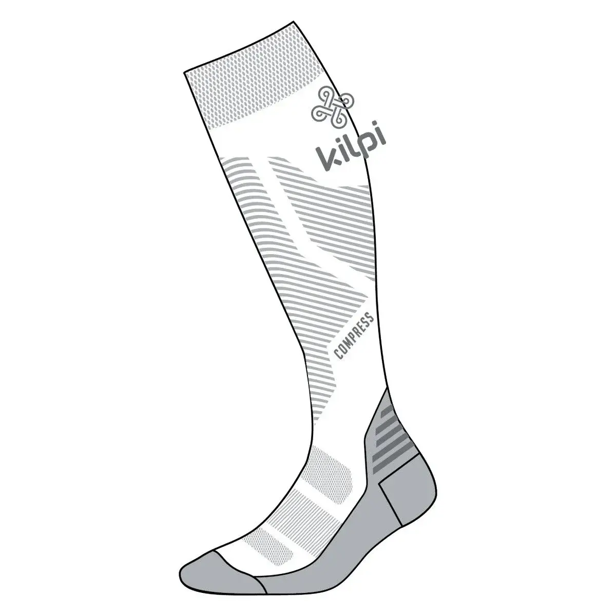 Chaussettes de compression Kilpi COMPRESS-U blanc