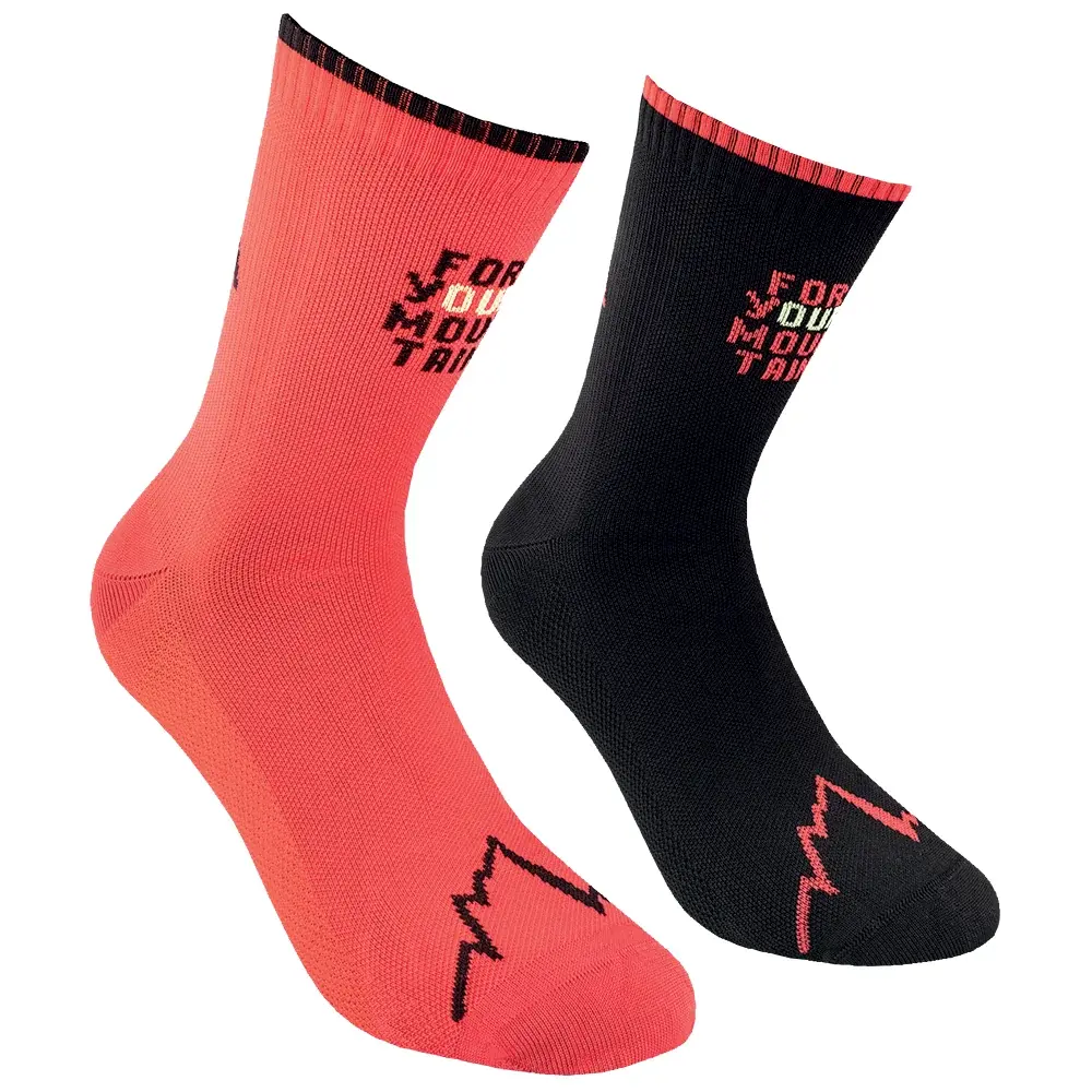 Chaussettes homme La Sportiva FOR YOUR MOUNTAIN SOCKS Black/Sangria
