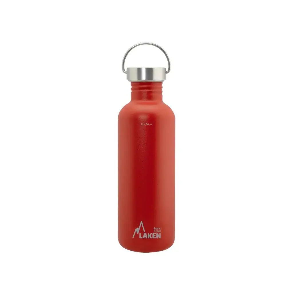 LAKEN Gourde LAKEN acier Basic Vintage 1000 ml rouge