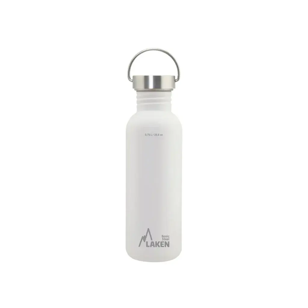 Gourde LAKEN acier Basic Vintage 750 ml blanc