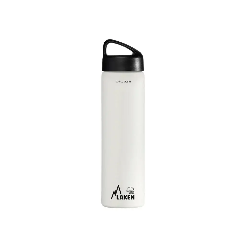 Bouteille isotherme LAKEN acier Classic 750 ml blanc
