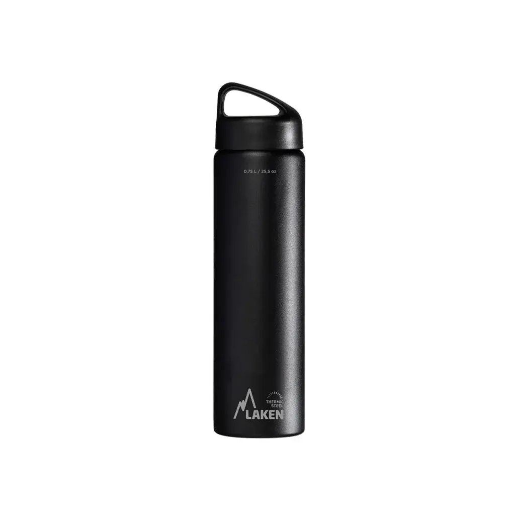 LAKEN Bouteille isotherme LAKEN acier Classic 750 ml noir