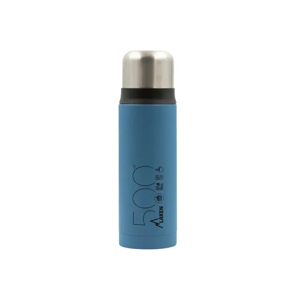 Bouteille isotherme LAKEN acier 500 ml bleu