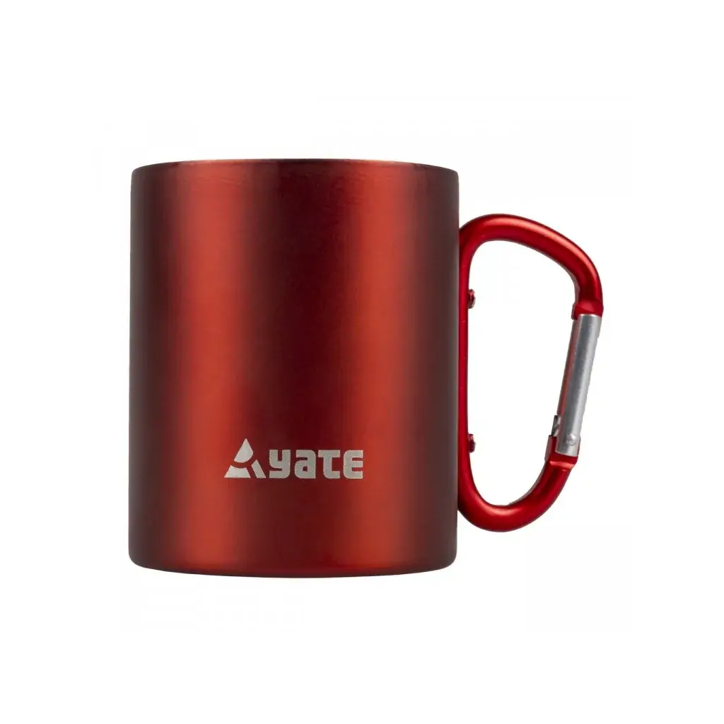 Yate Mug en acier inoxydable avec mousqueton Yate Color 300ml rouge