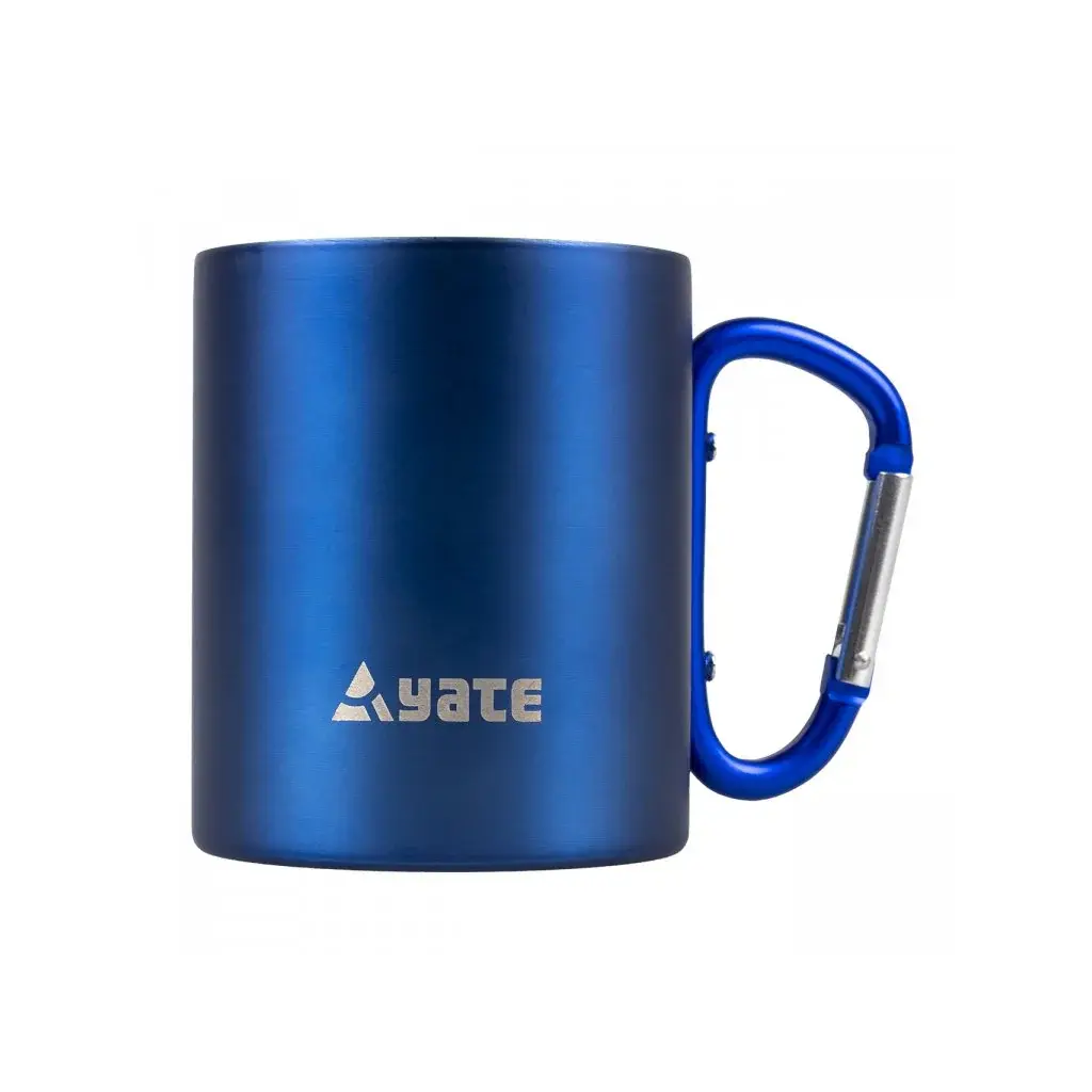 Yate Mug en acier inoxydable avec mousqueton Yate Color 300ml bleu