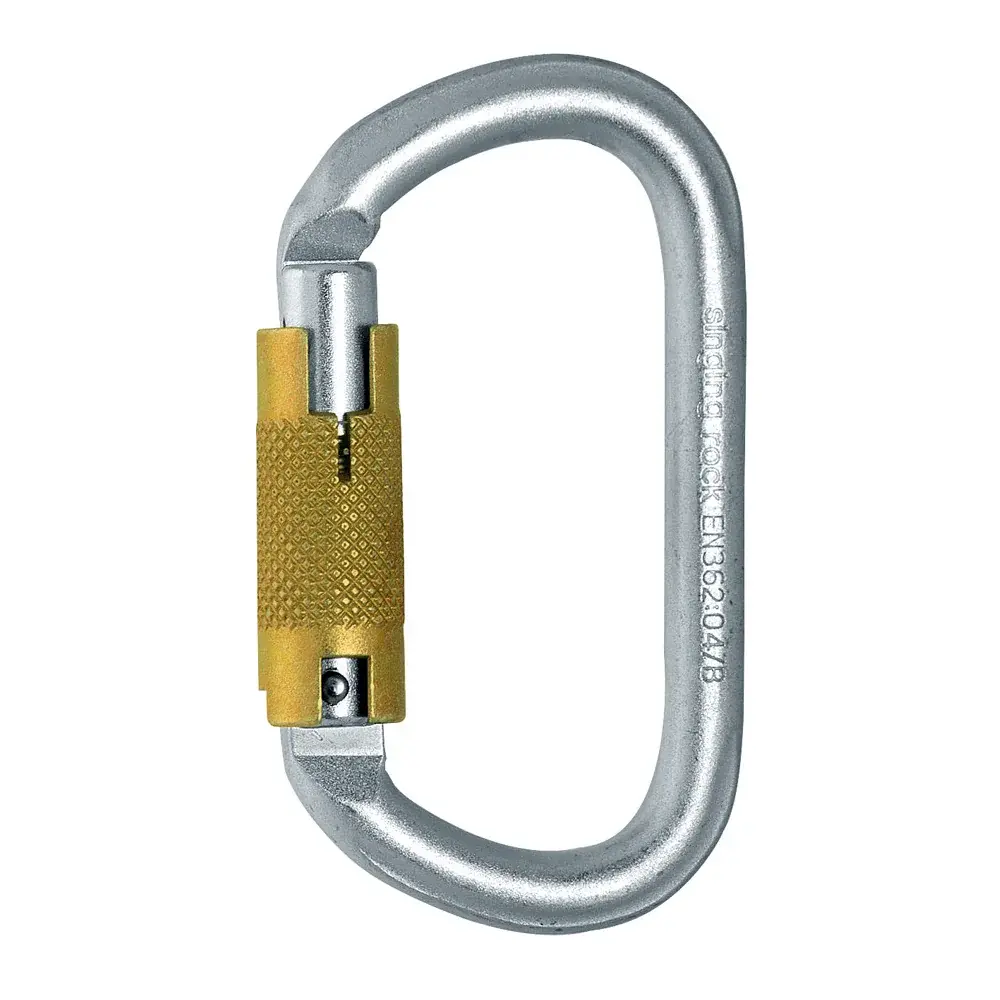 Singing Rock Mousqueton ovale Singing Rock acier TRIPLE LOCK