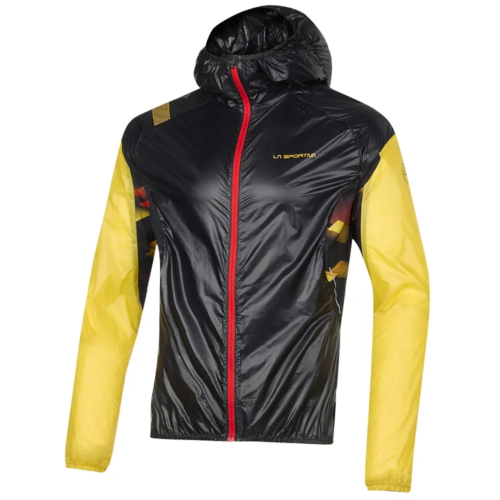 Veste homme La Sportiva BLIZZARD WINDBREAKER black/yellow