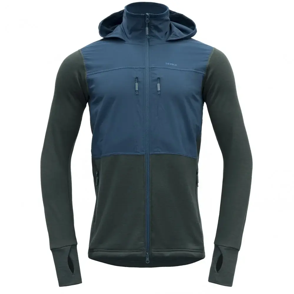 Veste zippée Merino homme Devold Heroy Hybrid JKT Man woods/flood