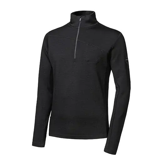 Sensor Sweat zippé manches longues homme Sensor MERINO EXTREME UP noir