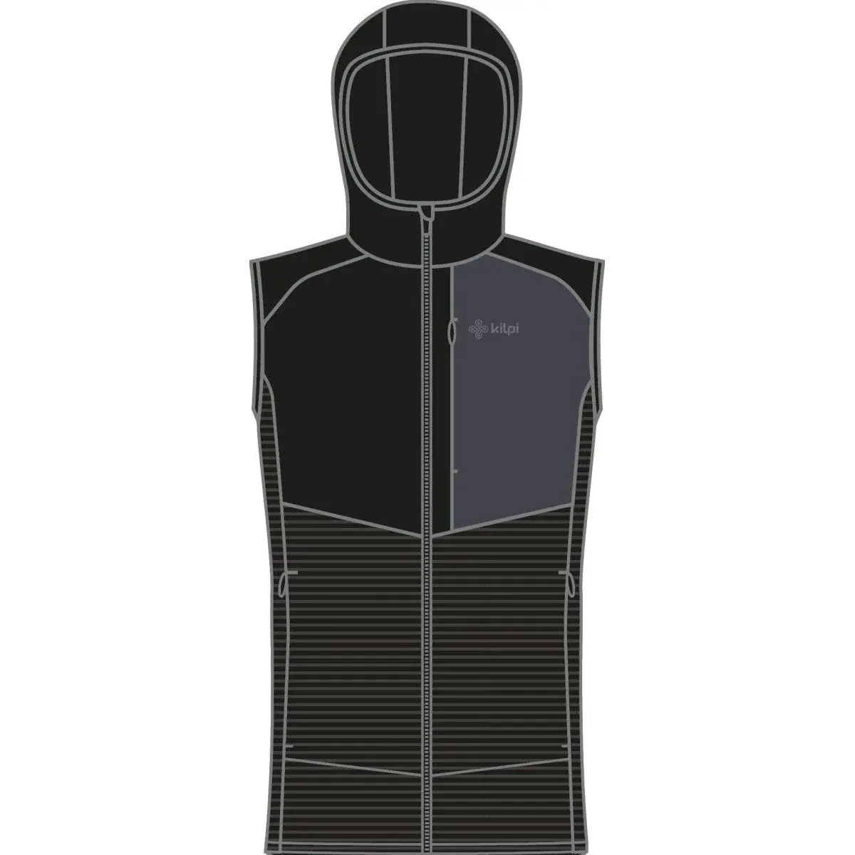 Kilpi Gilet sans manches de sport homme Kilpi Lenia-W noir
