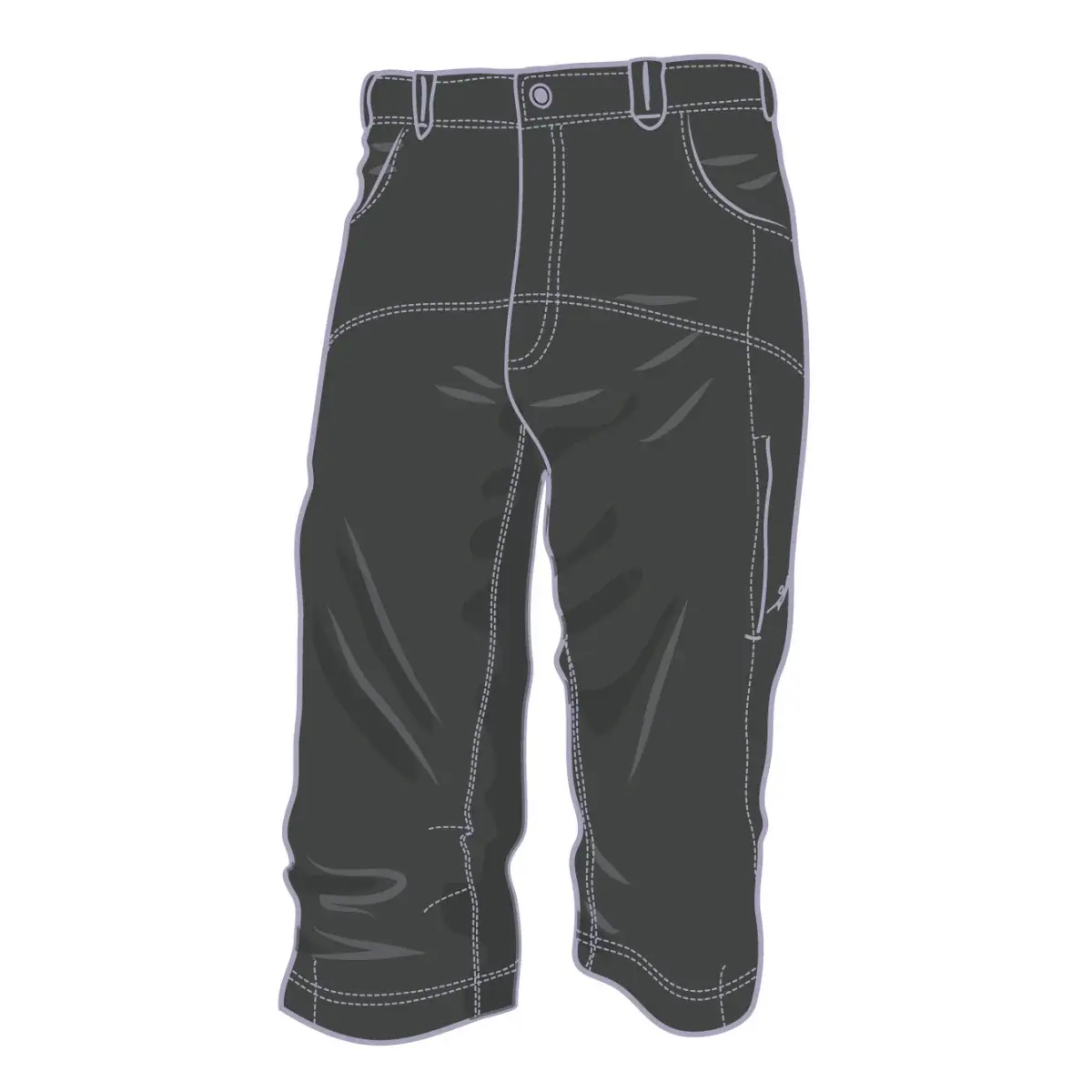 Warmpeace Pantacourt homme Warmpeace Boulder dark grey