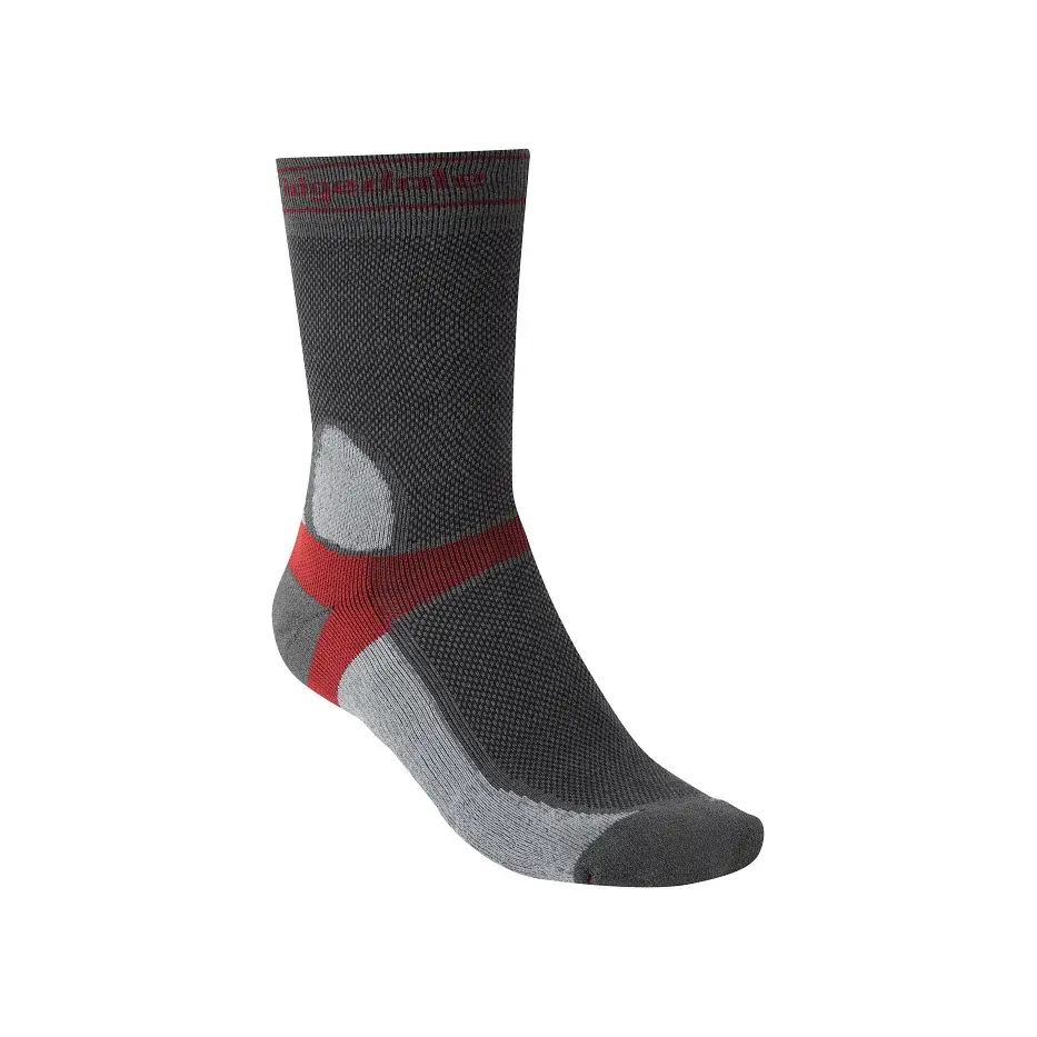 Bridgedale Chaussettes de vélo homme Bridgedale MTB Summer Weight T2 Coolmax Sport Boot dk.grey/lt.grey