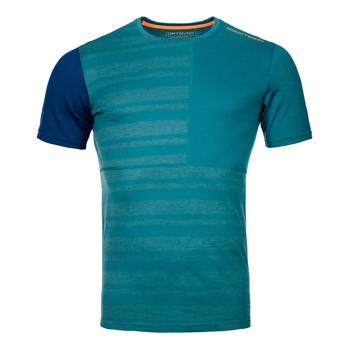 T-shirt technique homme Ortovox 185 Rock'n'Wool Short Pacific green