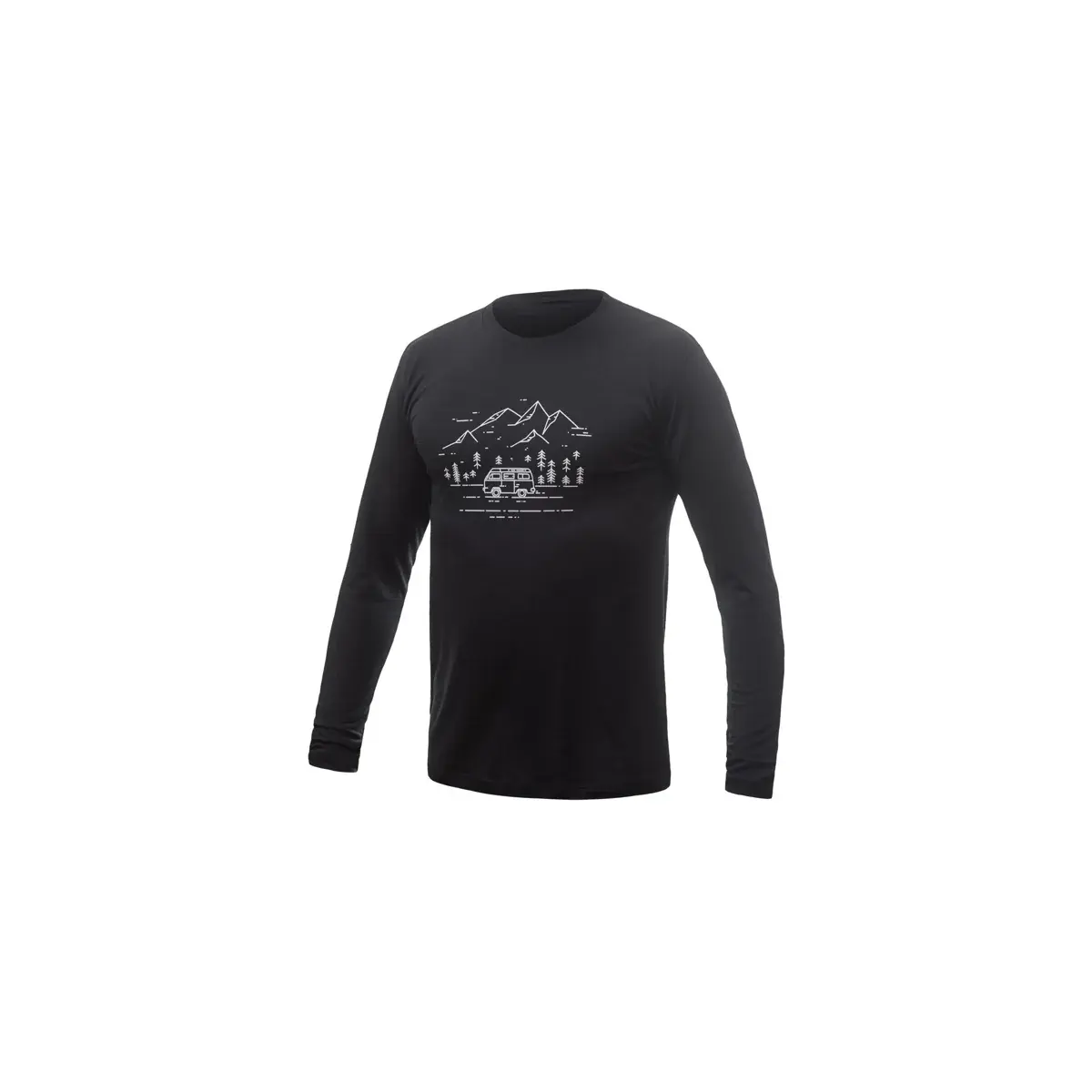 T-shirt technique manches longues homme Sensor Merino Active PT Van Life Noir