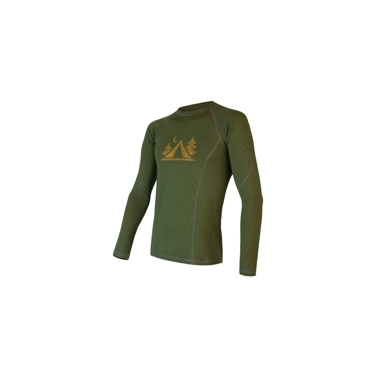 Sensor T-shirt technique homme Sensor Merino DF Camp manches longues safari green
