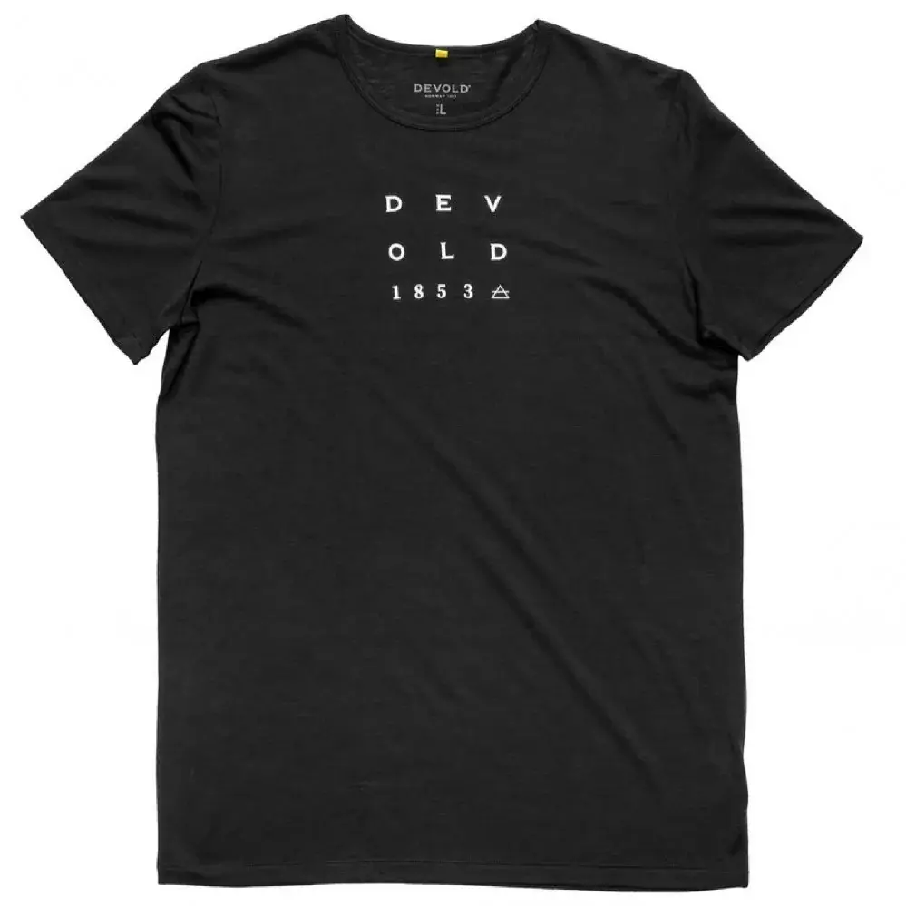 Devold T-shirt Merino homme Devold Active "1853" Tee Man black