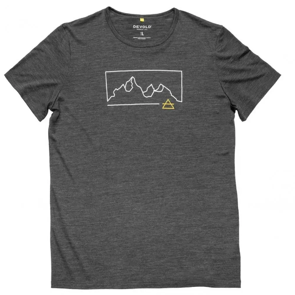 T-shirt Merino homme Devold Active "Outline" Tee Man anthracite