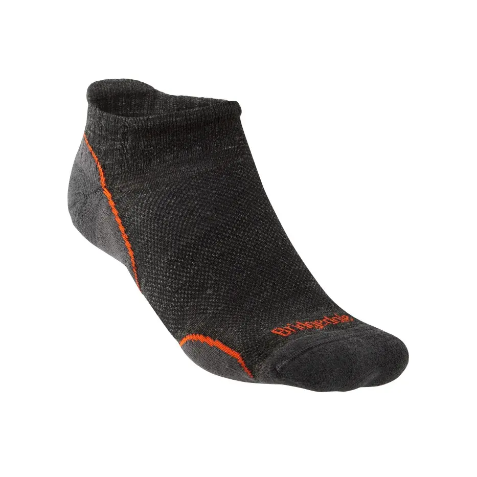 Bridgedale Chaussettes de randonnée d'été homme Bridgedale Hike UL T2 MP Low anthracite/orange