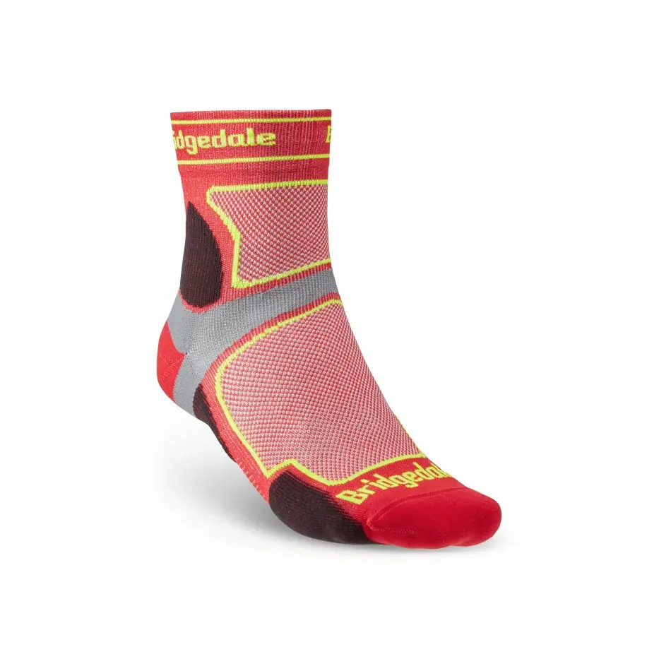 Bridgedale Chaussettes de running homme Bridgedale Trail Run UL T2 CS 3/4 Crew red
