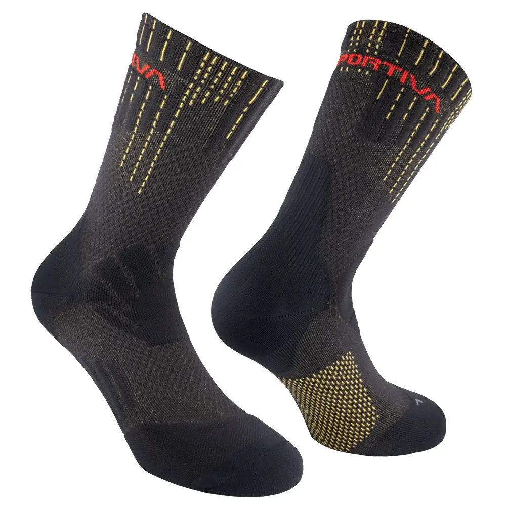 La Sportiva Chaussettes homme La Sportiva Endurance Trail Socks black/yellow