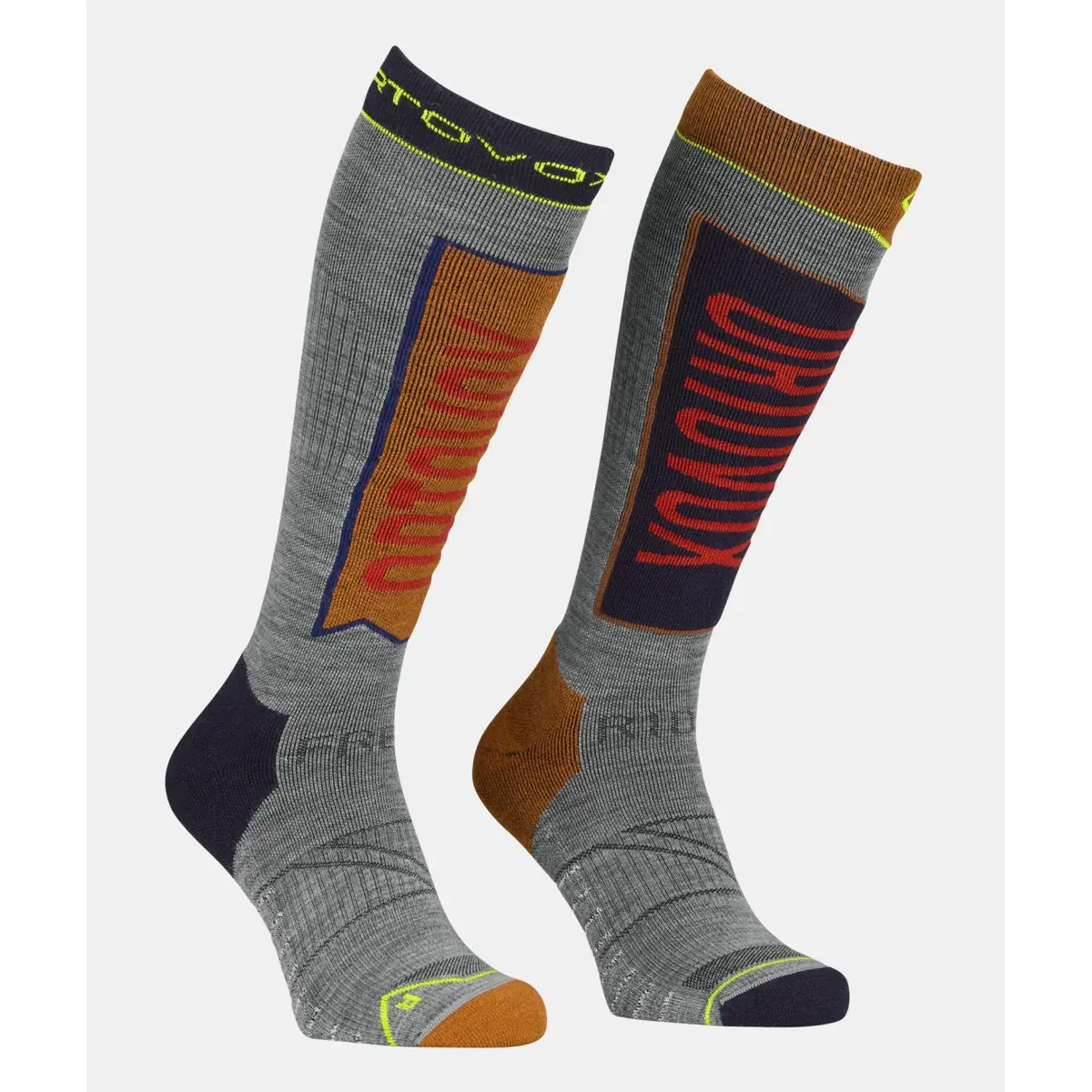 Ortovox Chaussettes de ski homme Ortovox Free Ride Long Socks clay orange