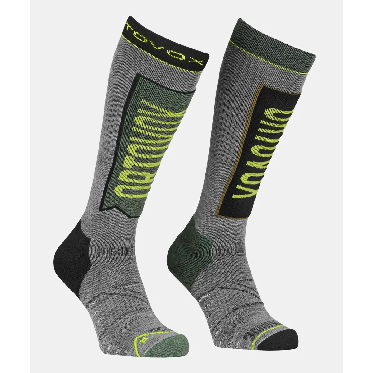 Chaussettes de ski homme Ortovox Free Ride Long Socks wild herbs