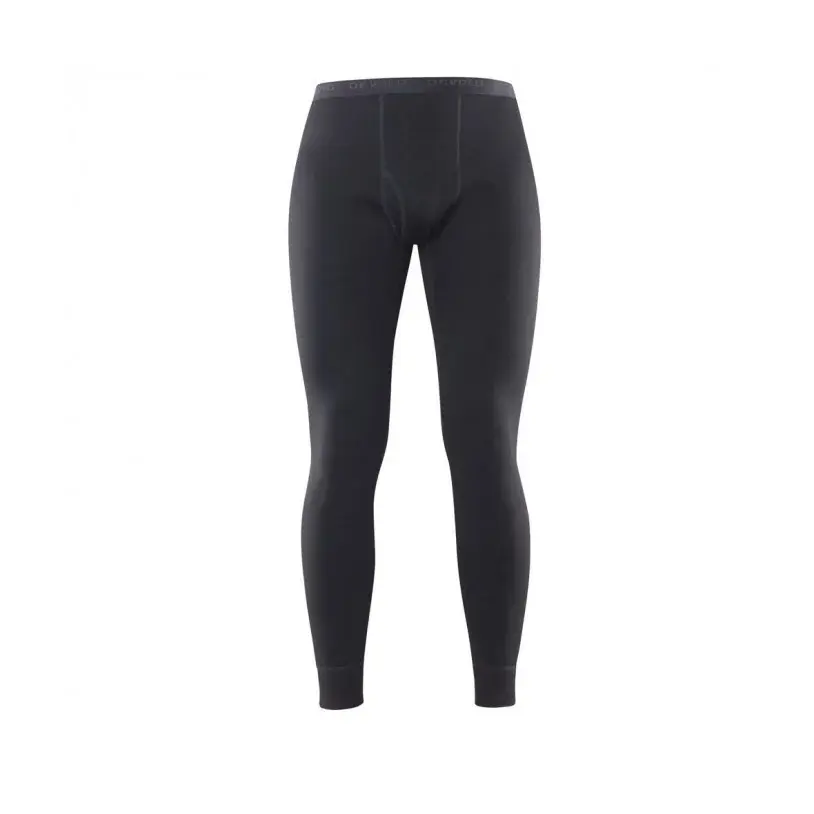 Caleçon long en laine double épaisseur homme Devold Duo Active Man Long Johns W/Fly noir