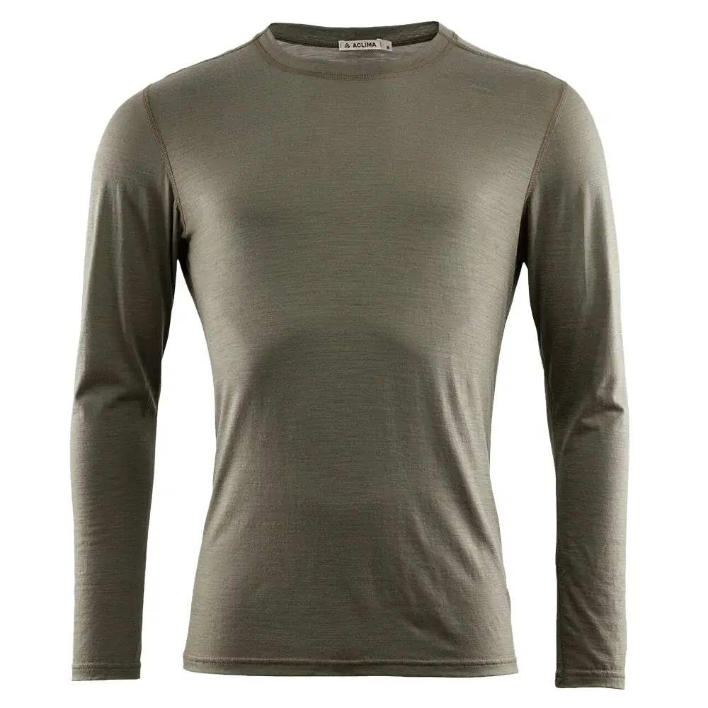 T-shirt thermique homme Aclima LightWool Undershirt Long Sleeve ranger green