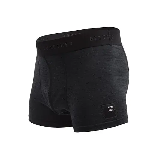 Sensor Boxer homme Sensor MERINO CORDURA noir
