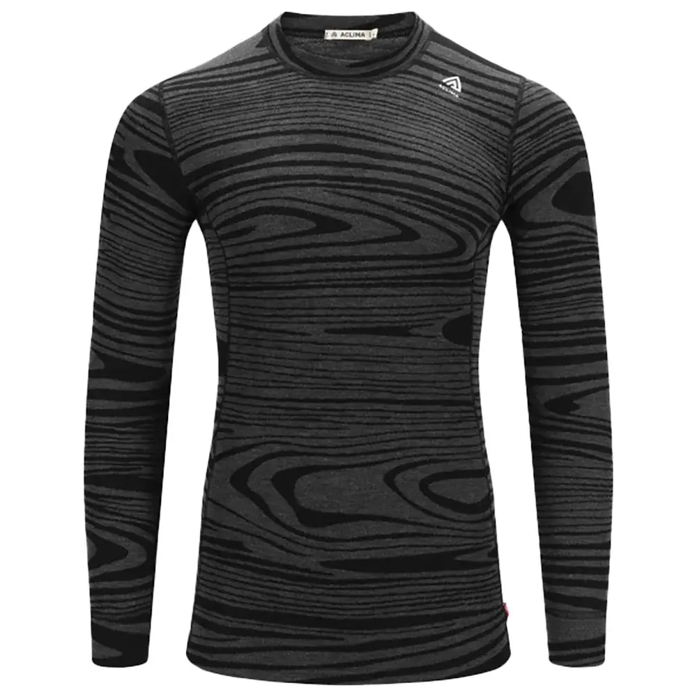 Aclima T-shirt homme Aclima WarmWool Crew Neck black motion