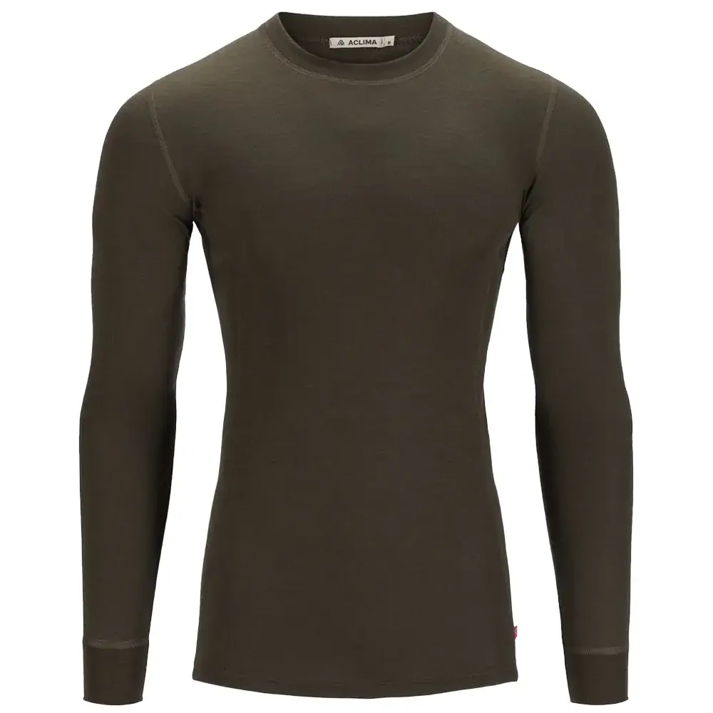 Aclima T-shirt homme Aclima WarmWool Crew Neck tarmac