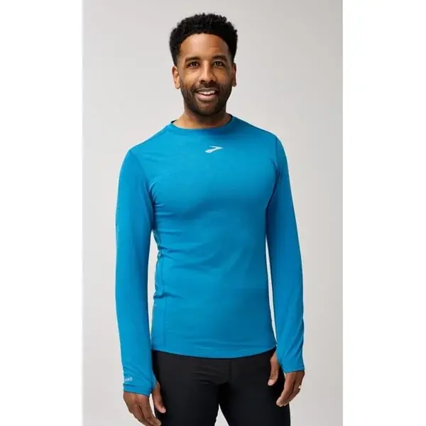 Brooks T-shirt homme Brooks High Point Long Sleeve bleu