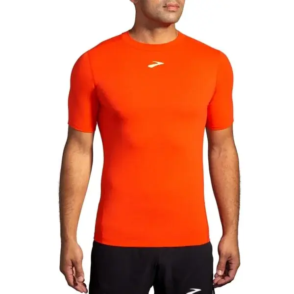 Brooks T-shirt homme Brooks High Point Short Sleeve rouge