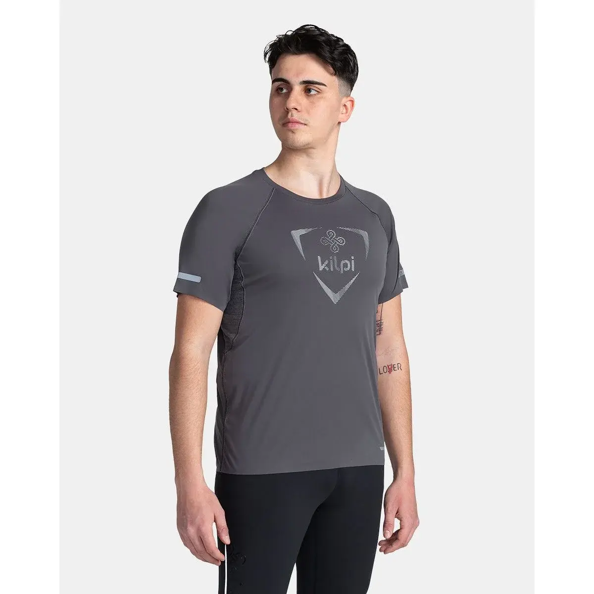 Kilpi T-shirt de running homme Kilpi Wylder-M gris foncé