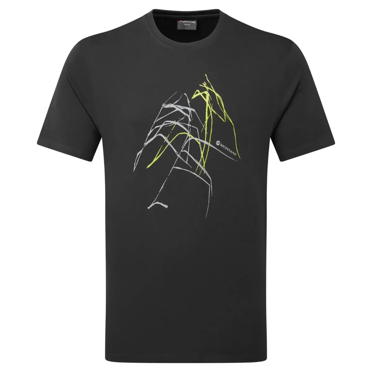 Montane T-shirt homme Montane Abstract Mountain midnight grey