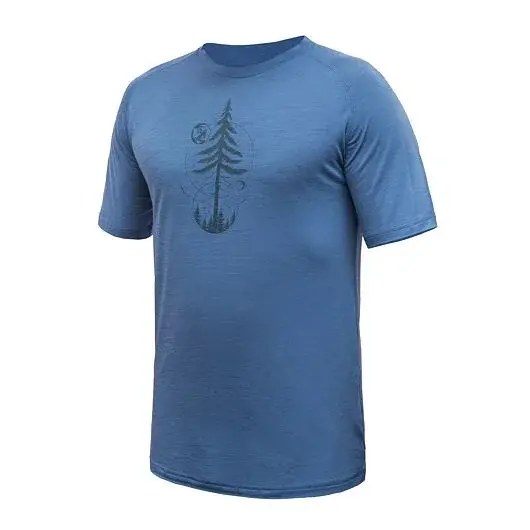 T-shirt manches courtes homme Sensor Merino Air Earth riviera blue