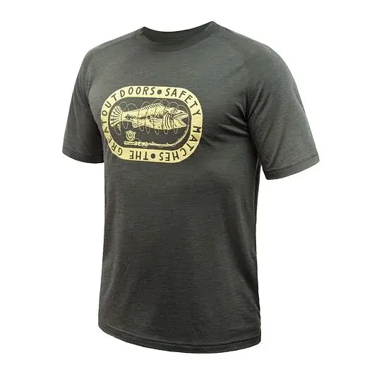 Sensor T-shirt manches courtes homme Sensor Merino Air Outdoors olive green